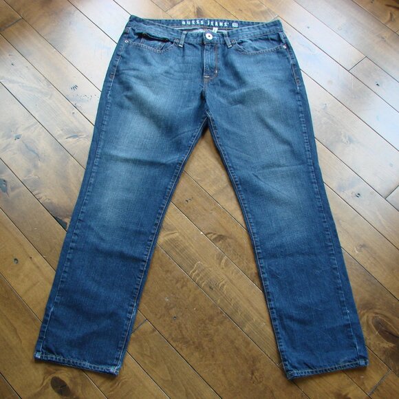 Guess Jeans Brit Rocker Slim Straight Dark Wash Mens Size 38 x 32 - Picture 2 of 16